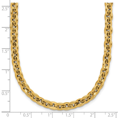 Polished Fancy Round Link Necklace 18"