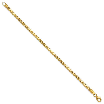 Polished Square Twisted Link Bracelet 7.5"
