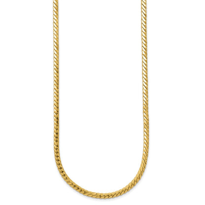 Polished Fancy Link Necklace 18" - 3mm