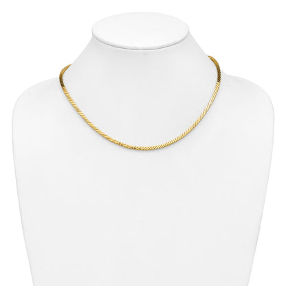 Polished Fancy Link Necklace 18" - 3mm