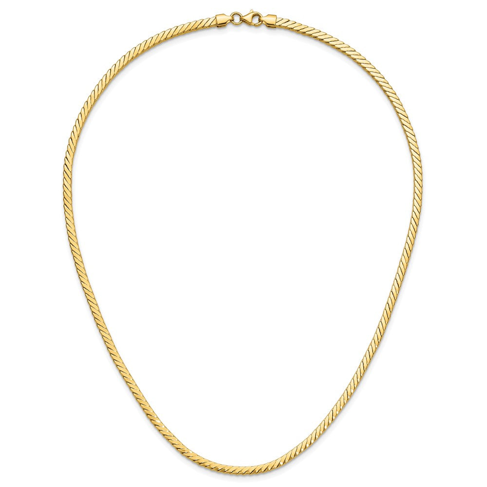 Polished Fancy Link Necklace 18" - 3mm