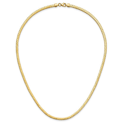 Polished Fancy Link Necklace 18" - 3mm