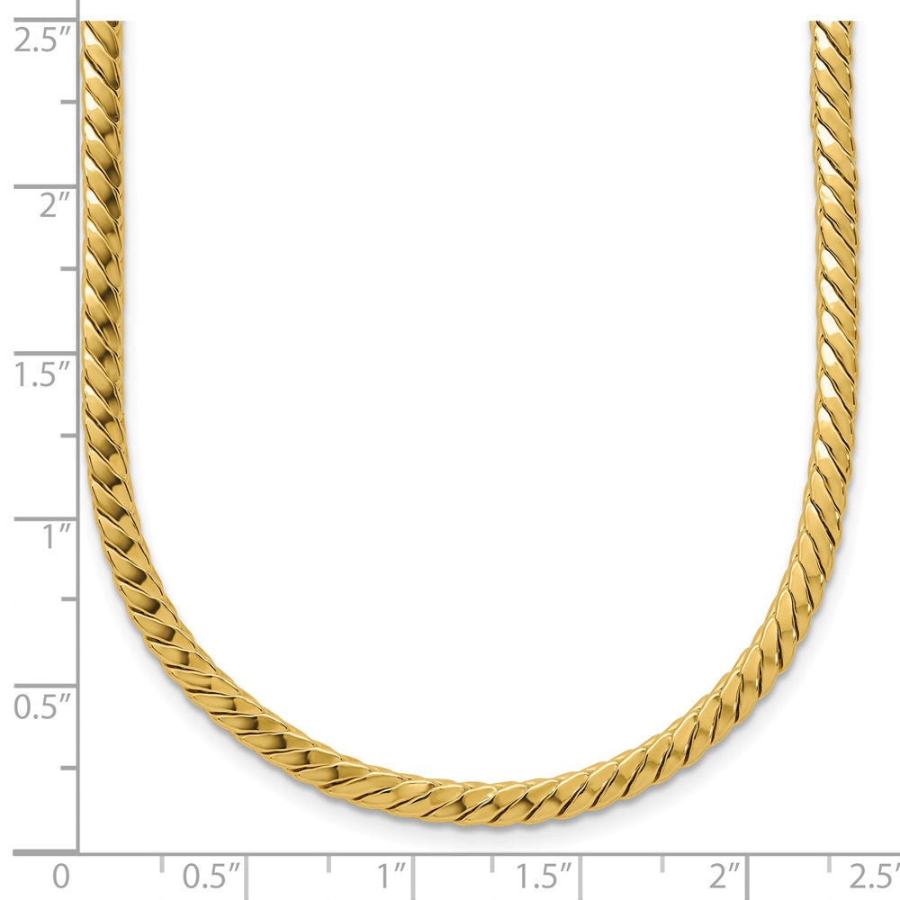 Polished Fancy Link Necklace 18" - 3mm