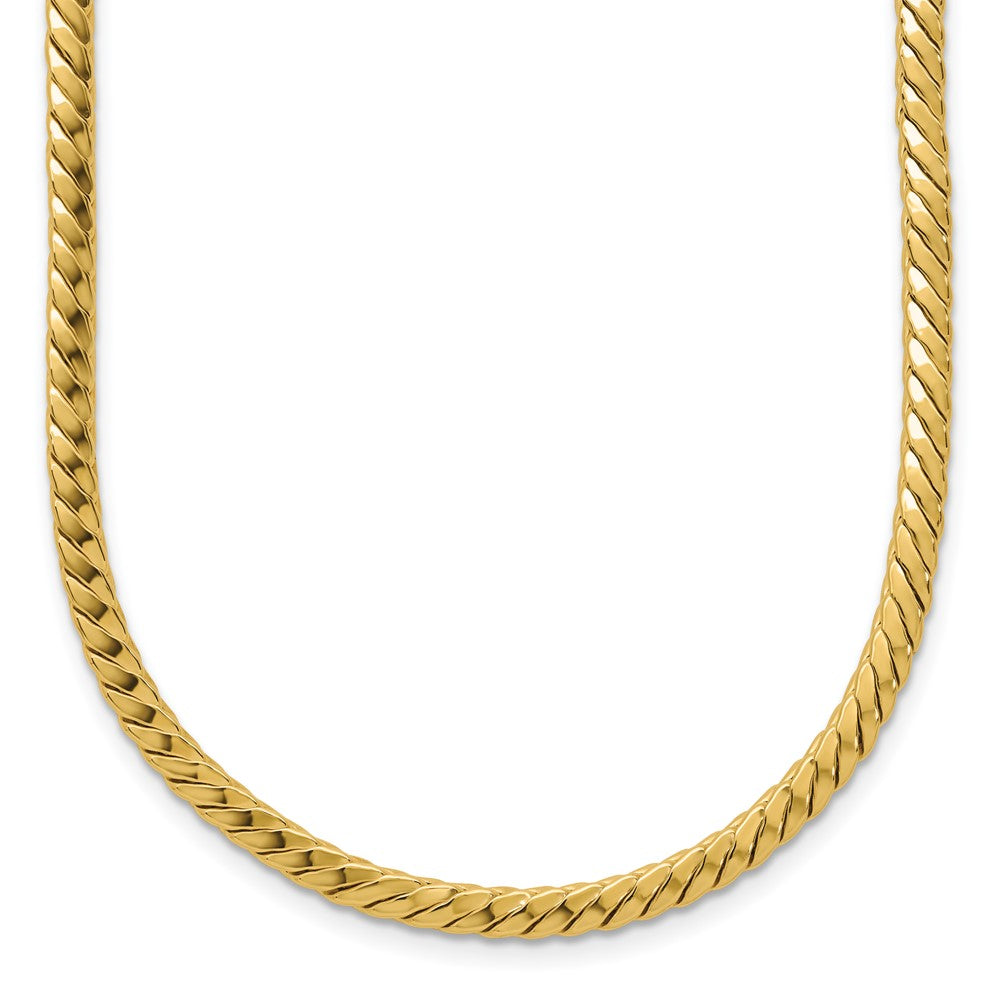 Polished Fancy Link Necklace 18" - 3mm