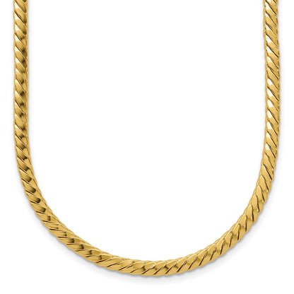Polished Fancy Link Necklace 18" - 3mm
