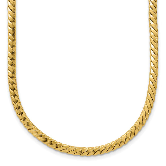 Polished Fancy Link Necklace 18" - 3mm