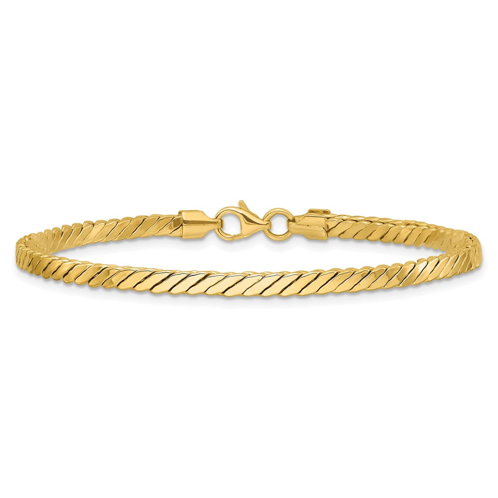 Polished Fancy Link Bracelet 7.5" - 3.12g