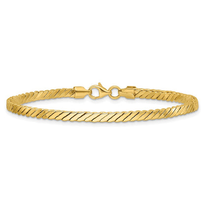 Polished Fancy Link Bracelet 7.5" - 3.12g