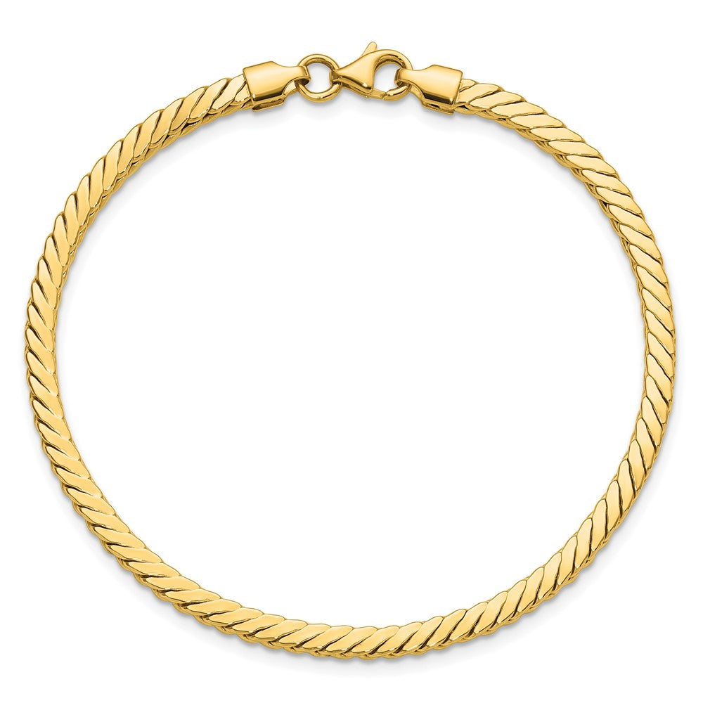 Polished Fancy Link Bracelet 7.5" - 3.12g