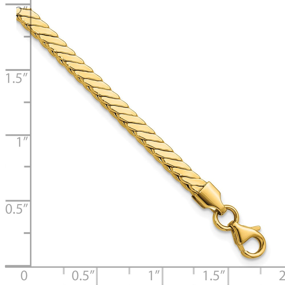 Polished Fancy Link Bracelet 7.5" - 3.12g