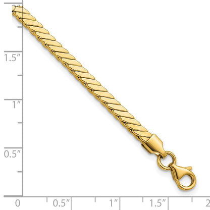 Polished Fancy Link Bracelet 7.5" - 3.12g