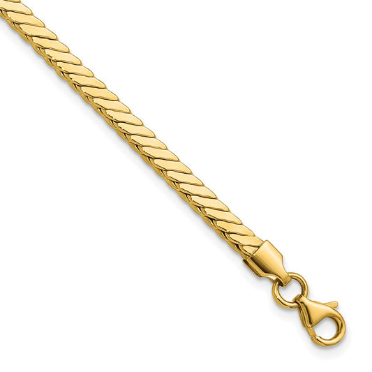 Polished Fancy Link Bracelet 7.5" - 3.12g