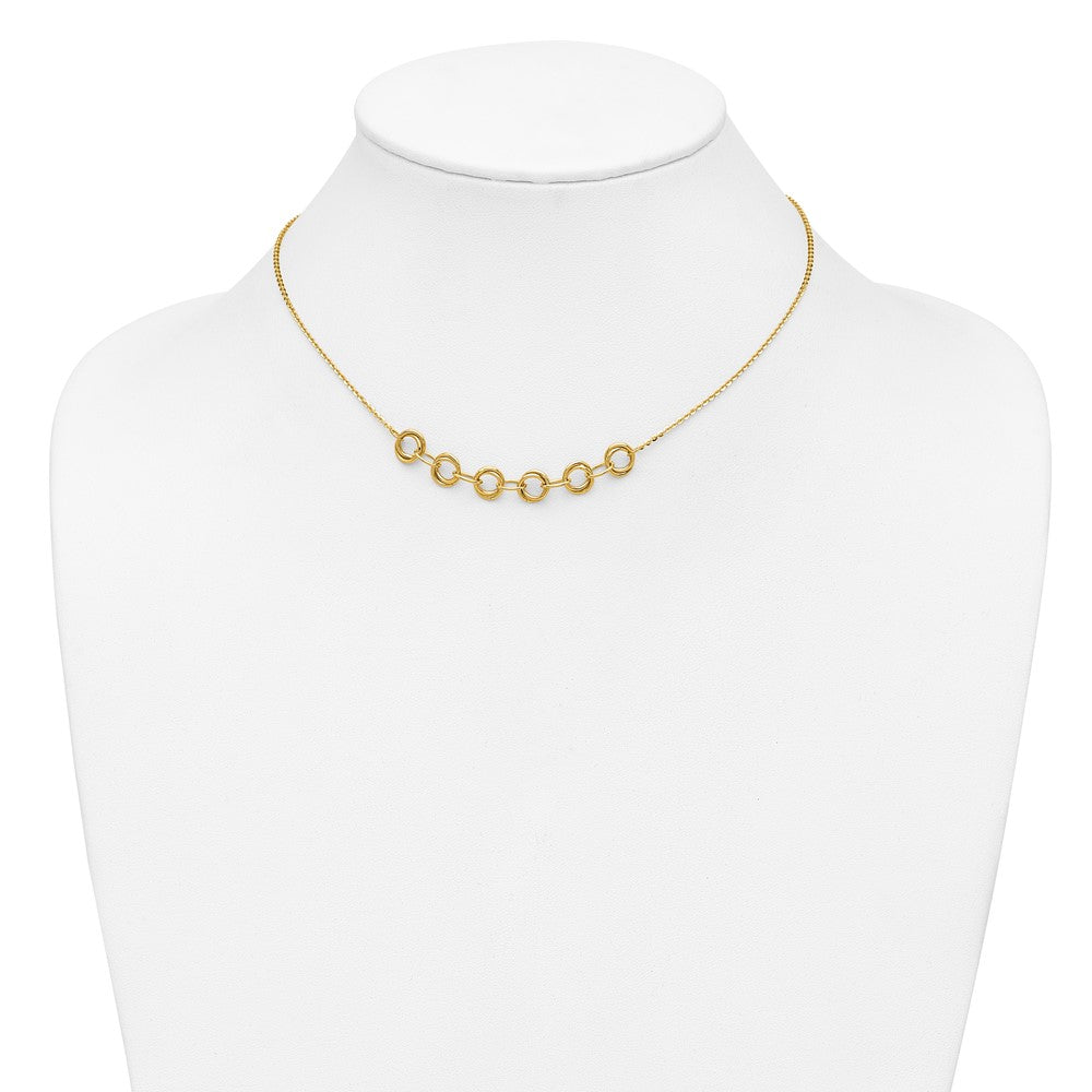 Polished Circles w/2in ext. Necklace