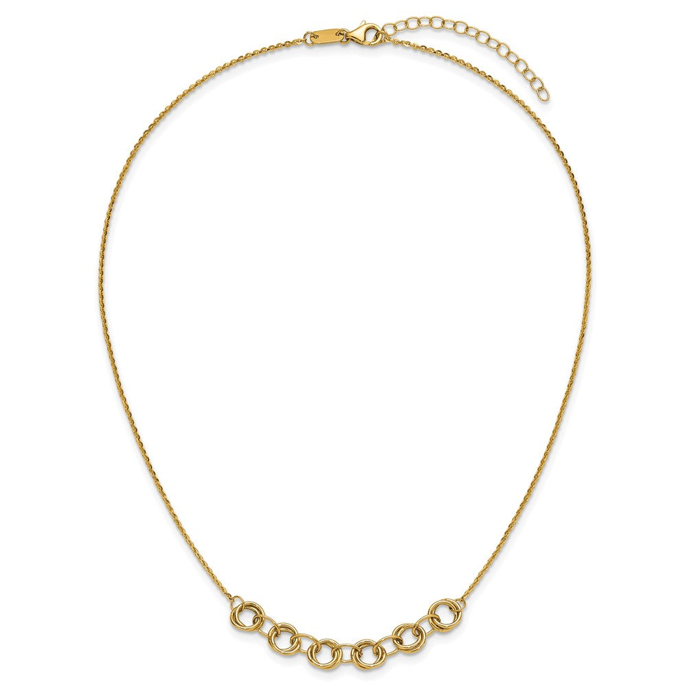 Polished Circles w/2in ext. Necklace