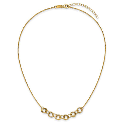 Polished Circles w/2in ext. Necklace
