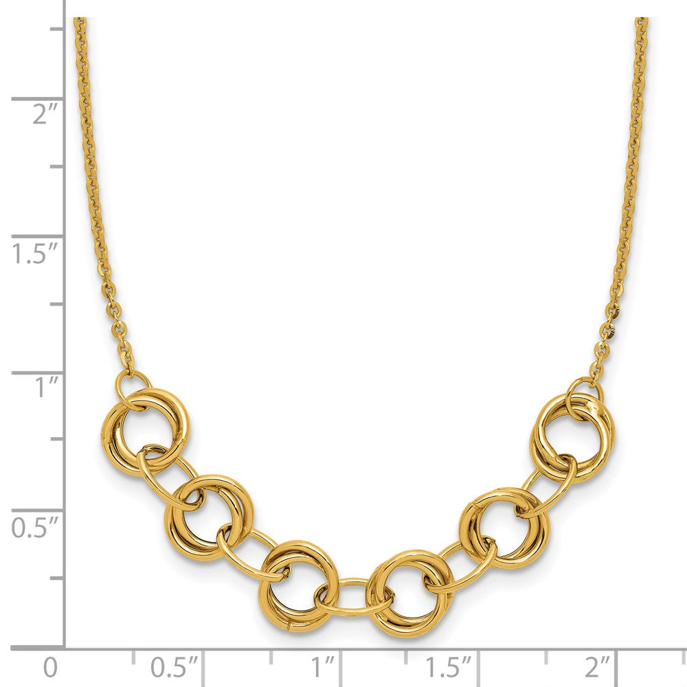 Polished Circles w/2in ext. Necklace