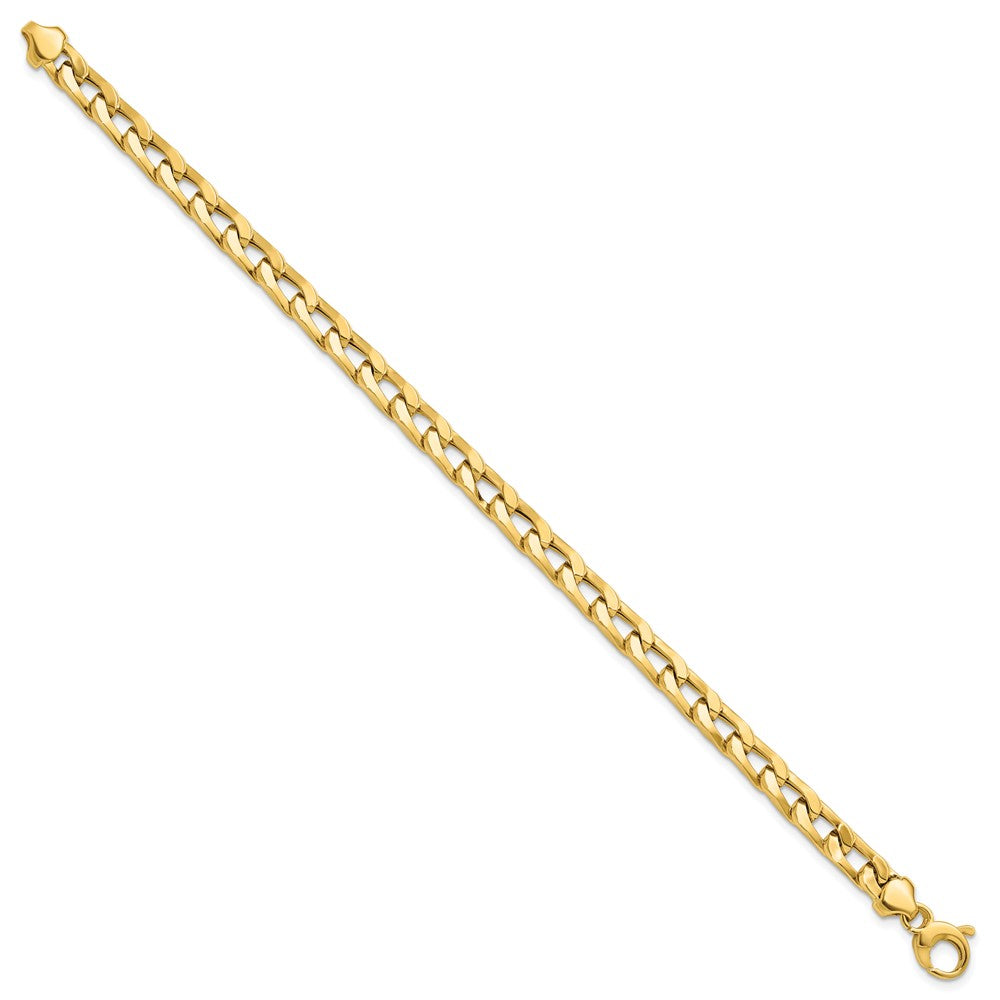 Polished Fancy Long Curb Link Bracelet 7.5"