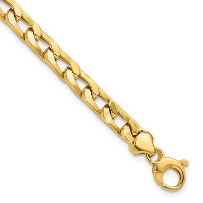 Polished Fancy Long Curb Link Bracelet 7.5"
