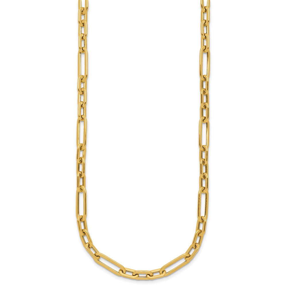 Polished Fancy Link Necklace 18" - 5mm