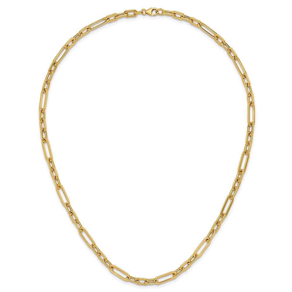 Polished Fancy Link Necklace 18" - 5mm