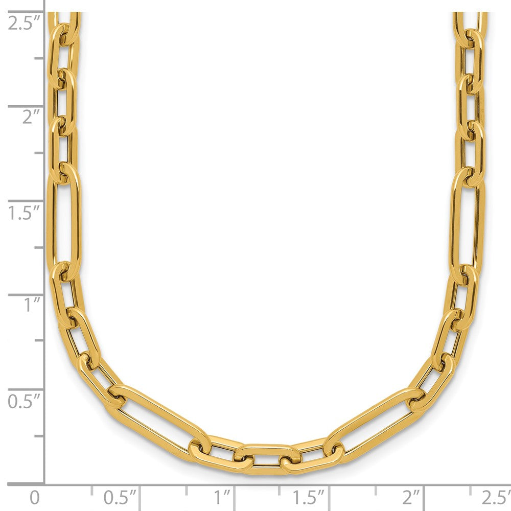 Polished Fancy Link Necklace 18" - 5mm