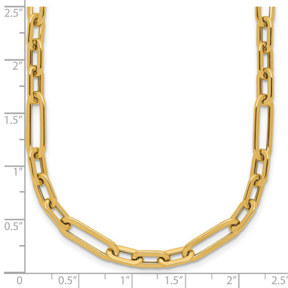 Polished Fancy Link Necklace 18" - 5mm