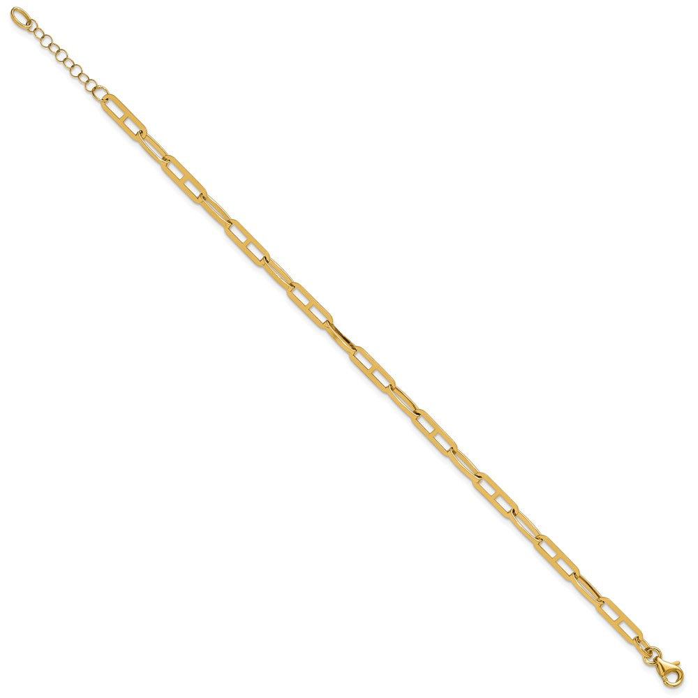 Polished Fancy Link w/1in ext. Bracelet - 3.24g