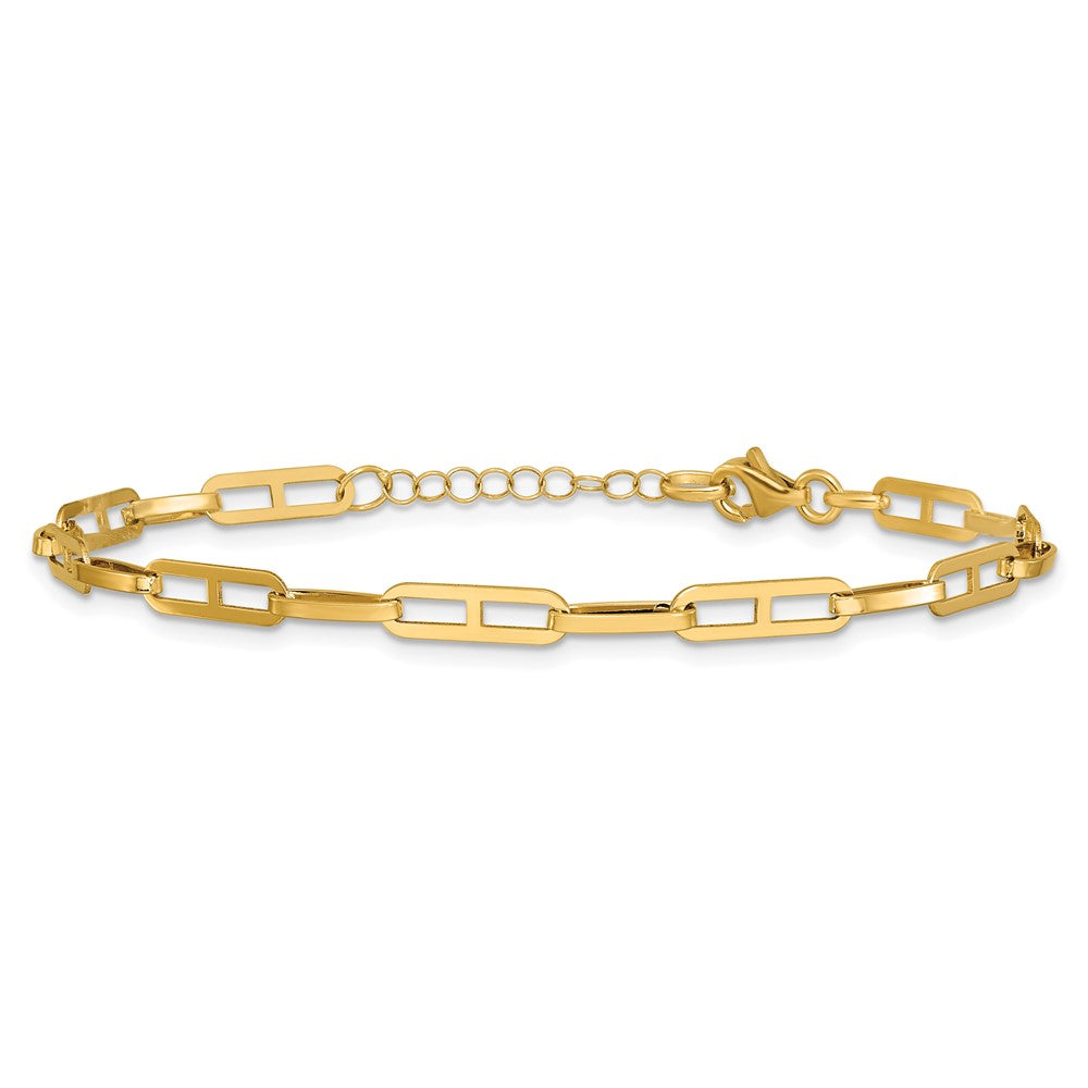 Polished Fancy Link w/1in ext. Bracelet - 3.24g