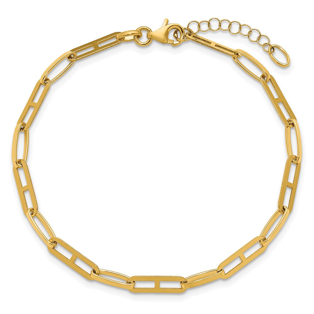 Polished Fancy Link w/1in ext. Bracelet - 3.24g