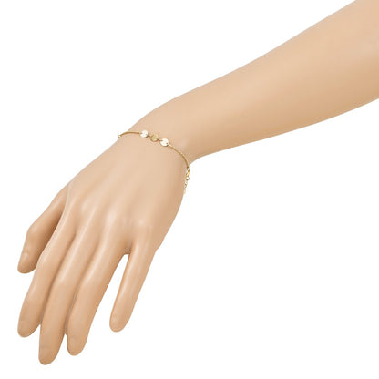 Polished Circle Disc w/1in ext. Bracelet