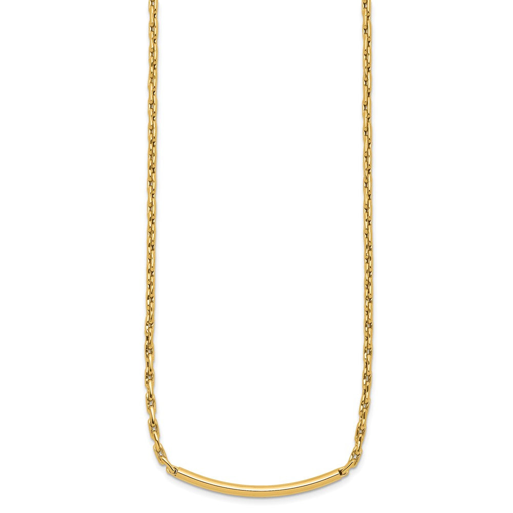 Polished Fancy Link Bar w/.5in ext. Necklace