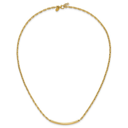 Polished Fancy Link Bar w/.5in ext. Necklace
