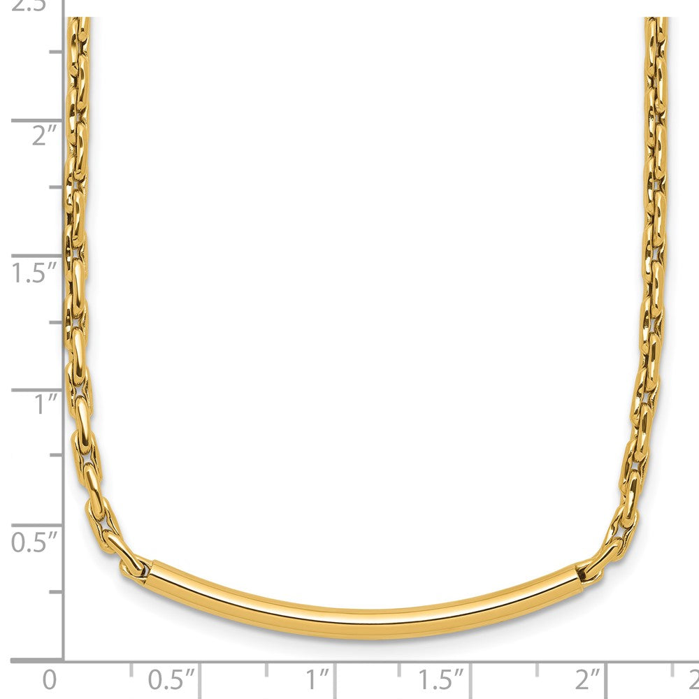 Polished Fancy Link Bar w/.5in ext. Necklace
