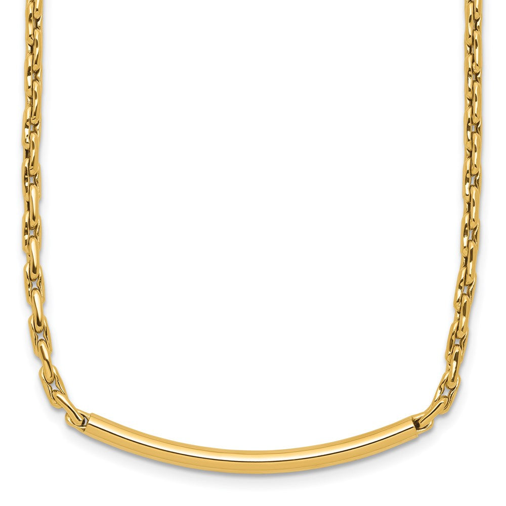 Polished Fancy Link Bar w/.5in ext. Necklace