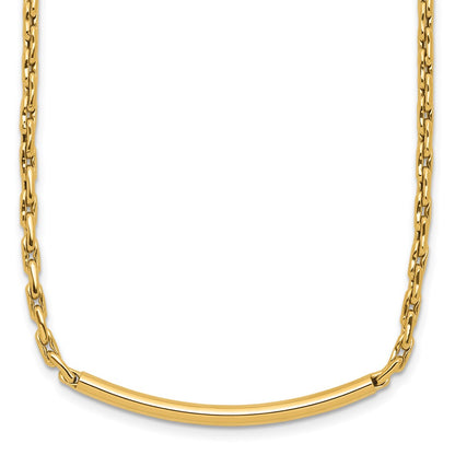Polished Fancy Link Bar w/.5in ext. Necklace