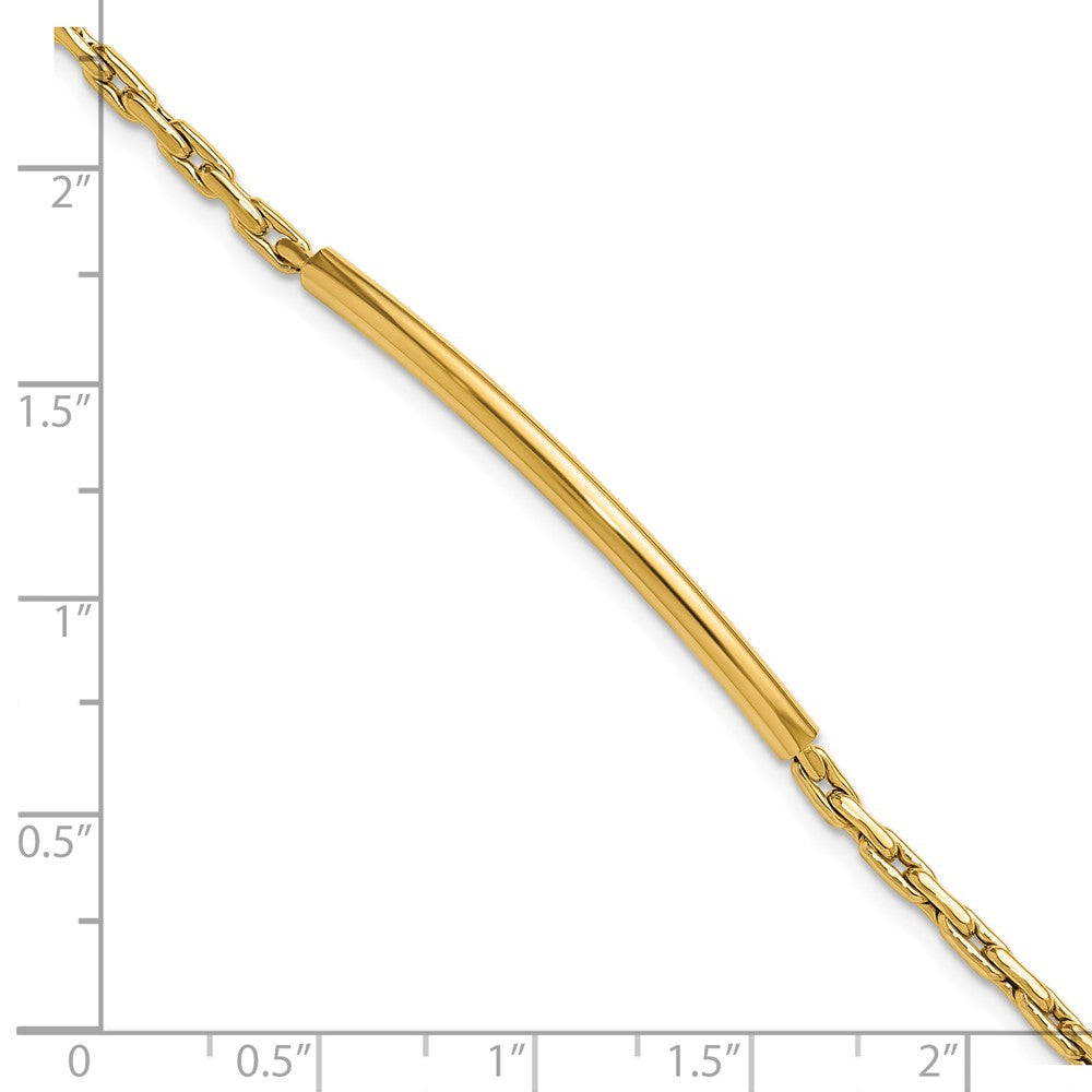 Polished Fancy Link Bar w/.5in ext. Bracelet