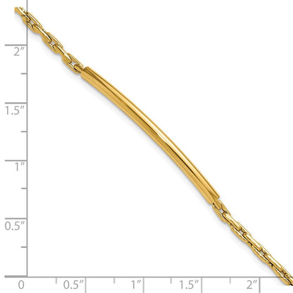 Polished Fancy Link Bar w/.5in ext. Bracelet