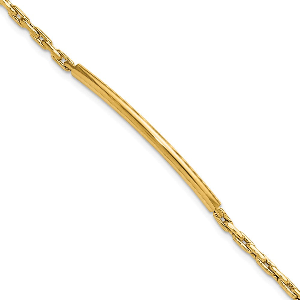 Polished Fancy Link Bar w/.5in ext. Bracelet