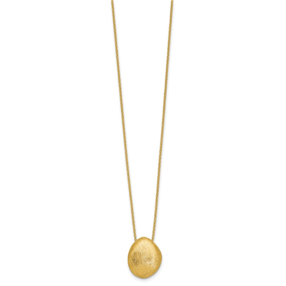 Scratch Finish Pendant with 2in ext. Necklace