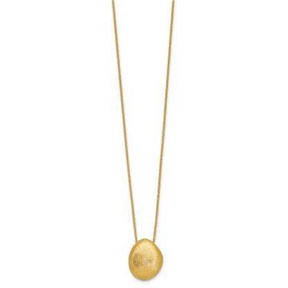 Scratch Finish Pendant with 2in ext. Necklace