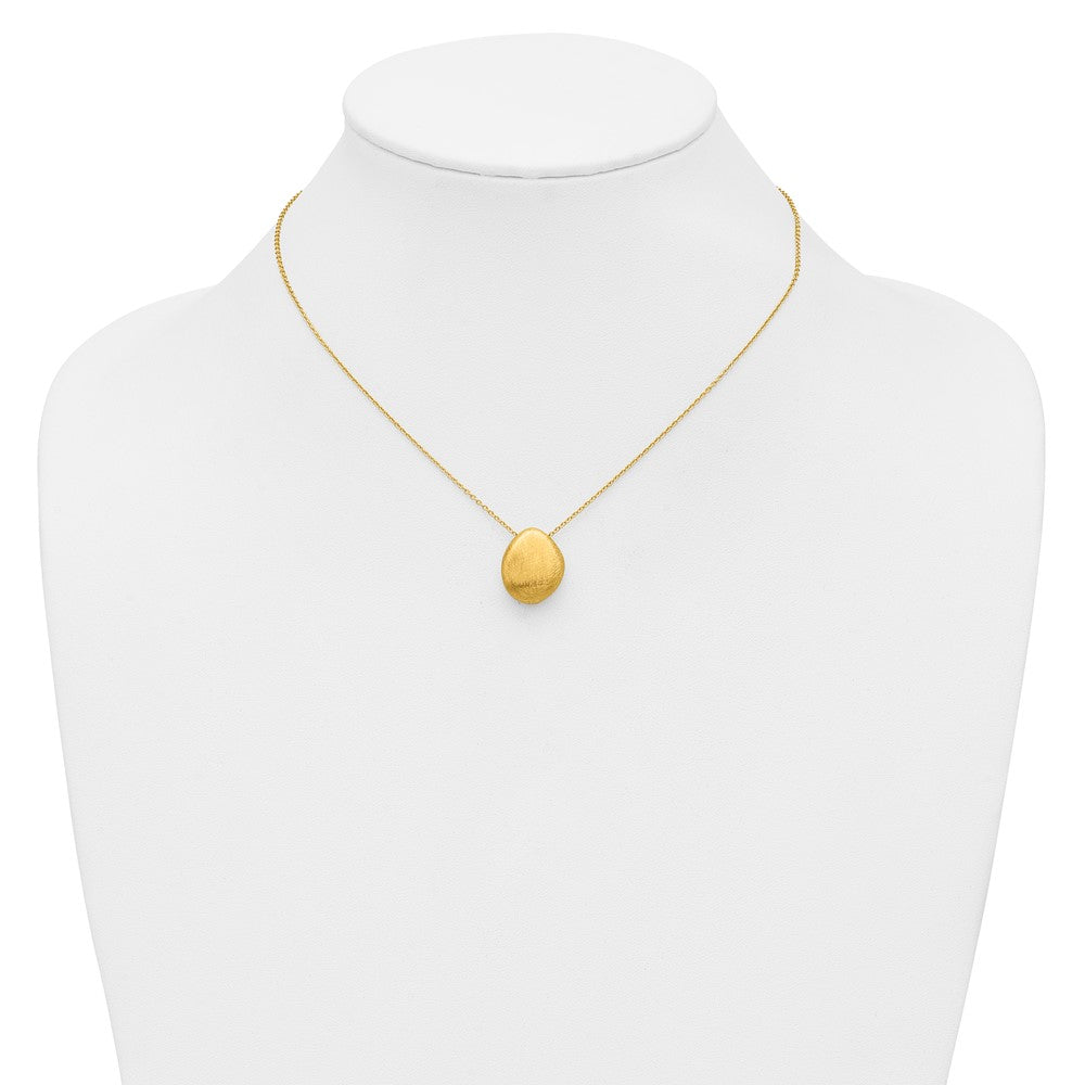 Scratch Finish Pendant with 2in ext. Necklace
