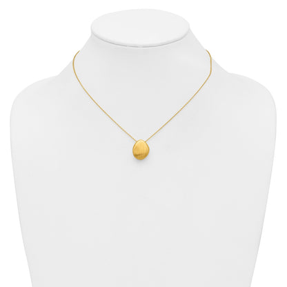 Scratch Finish Pendant with 2in ext. Necklace
