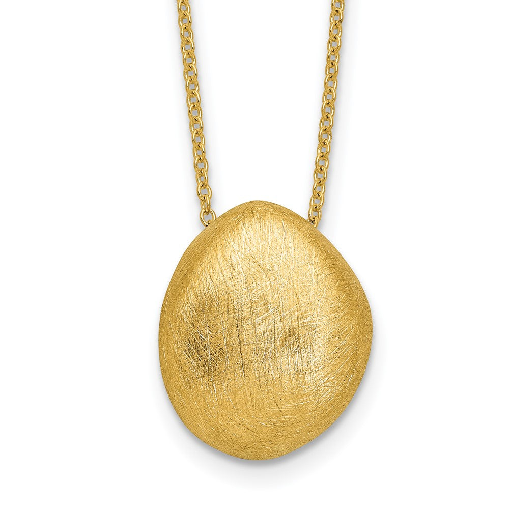 Scratch Finish Pendant with 2in ext. Necklace