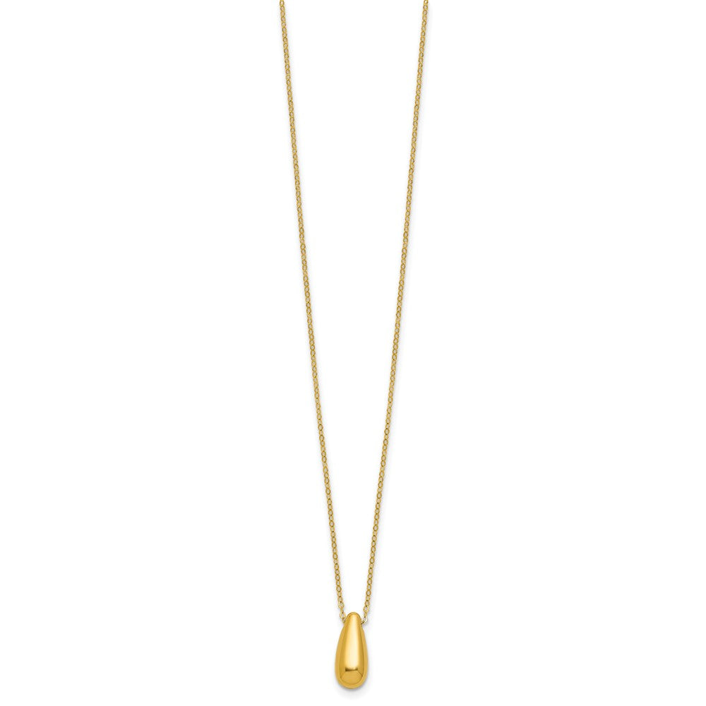 Polished Teardrop Necklace 18"