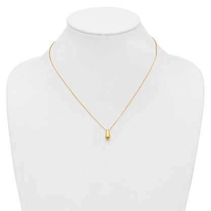 Polished Teardrop Necklace 18"