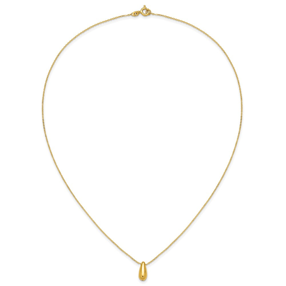 Polished Teardrop Necklace 18"