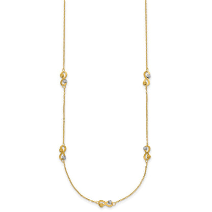 D/C Beaded Infinity Station Necklace 18"