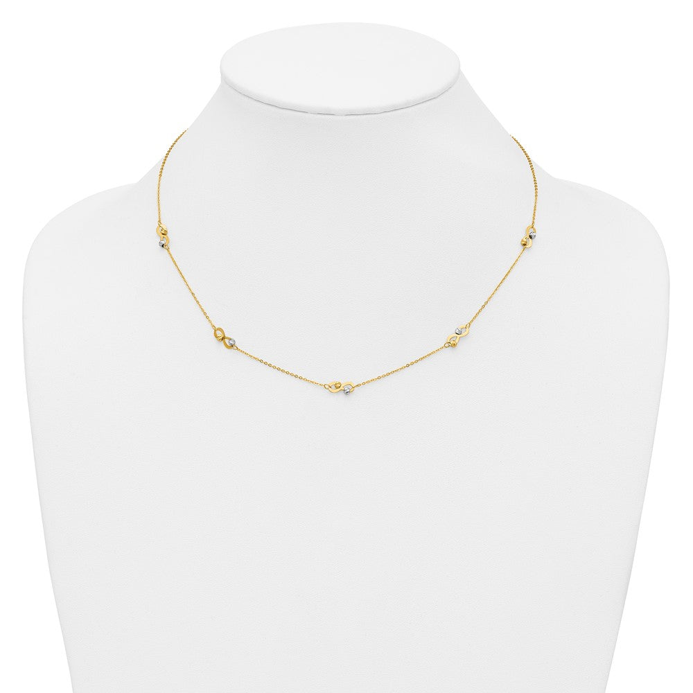 D/C Beaded Infinity Station Necklace 18"