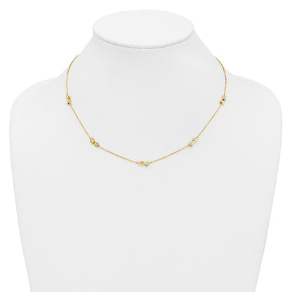 D/C Beaded Infinity Station Necklace 18"
