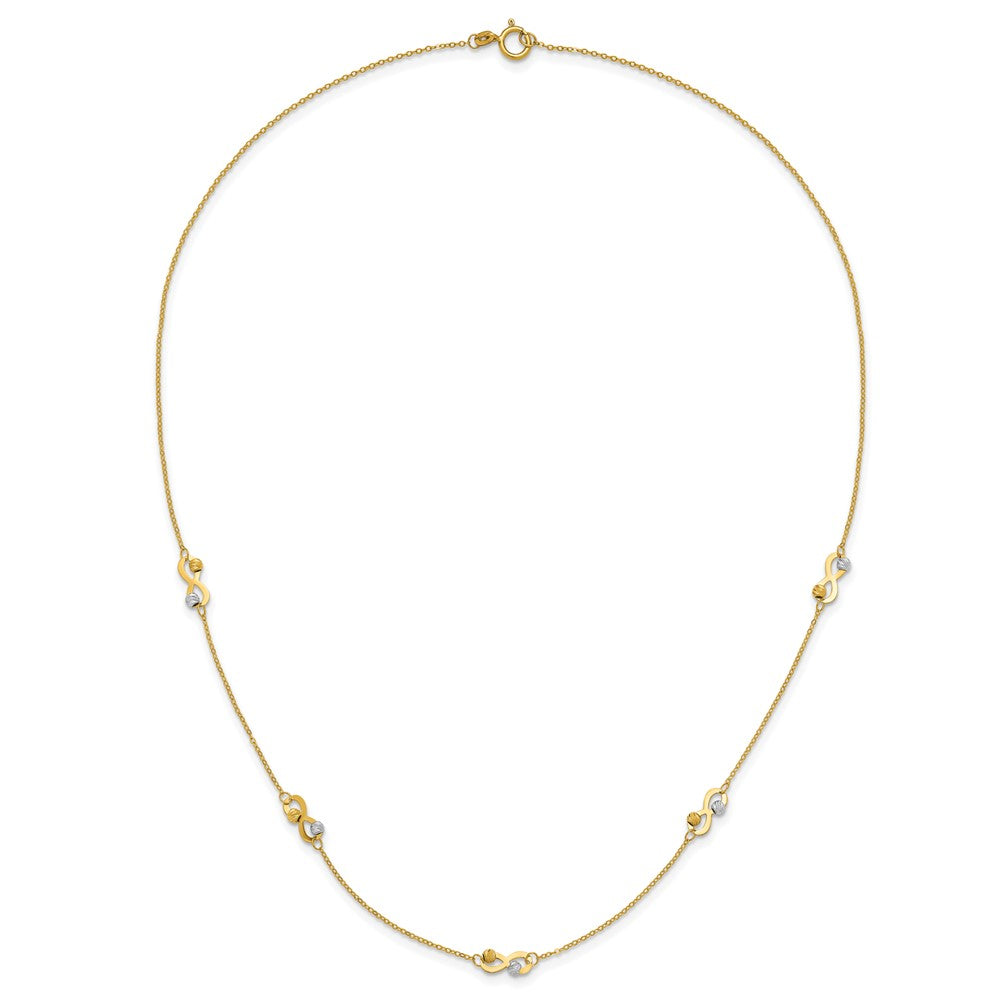 D/C Beaded Infinity Station Necklace 18"